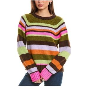 NWOT Velvet by Graham & Spencer Women's Nessie Alpaca Stripes Sweater, S